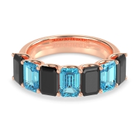 U Prong Half Eternity Emerald Cut Raha Band