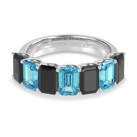 U Prong Half Eternity Emerald Cut Raha Band