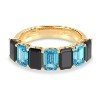 U Prong Half Eternity Emerald Cut Raha Band