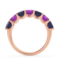 U Prong Half Eternity Emerald Cut Raha Band