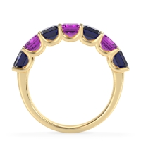 U Prong Half Eternity Emerald Cut Raha Band