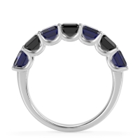 U Prong Half Eternity Emerald Cut Raha Band