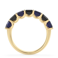 U Prong Half Eternity Emerald Cut Raha Band