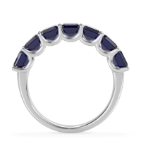 U Prong Half Eternity Emerald Cut Raha Band