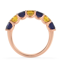 U Prong Half Eternity Emerald Cut Raha Band