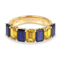 U Prong Half Eternity Emerald Cut Raha Band