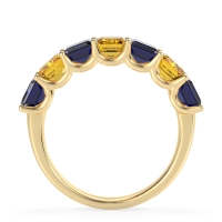 U Prong Half Eternity Emerald Cut Raha Band