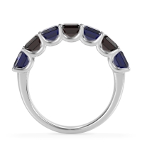 U Prong Half Eternity Emerald Cut Raha Band