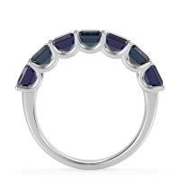 U Prong Half Eternity Emerald Cut Raha Band