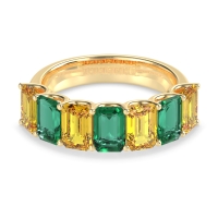 U Prong Half Eternity Emerald Cut Raha Band