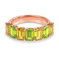 U Prong Half Eternity Emerald Cut Raha Band