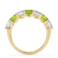 U Prong Half Eternity Emerald Cut Raha Band