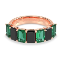 U Prong Half Eternity Emerald Cut Raha Band
