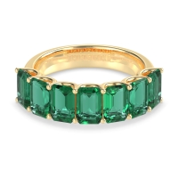 U Prong Half Eternity Emerald Cut Raha Band