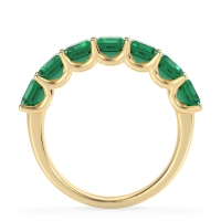 U Prong Half Eternity Emerald Cut Raha Band