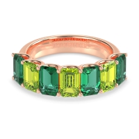 U Prong Half Eternity Emerald Cut Raha Band