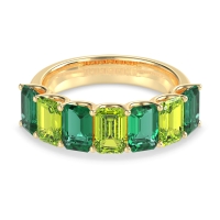 U Prong Half Eternity Emerald Cut Raha Band