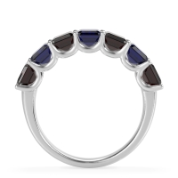 U Prong Half Eternity Emerald Cut Raha Band