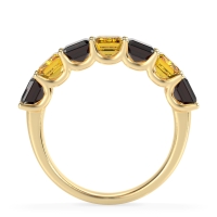U Prong Half Eternity Emerald Cut Raha Band
