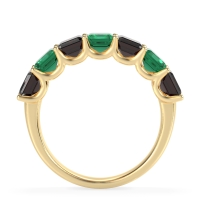 U Prong Half Eternity Emerald Cut Raha Band