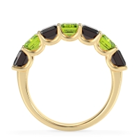 U Prong Half Eternity Emerald Cut Raha Band