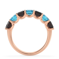 U Prong Half Eternity Emerald Cut Raha Band