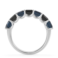 U Prong Half Eternity Emerald Cut Raha Band