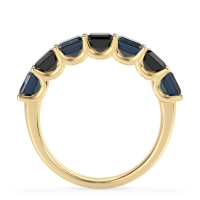 U Prong Half Eternity Emerald Cut Raha Band