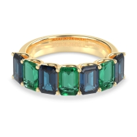 U Prong Half Eternity Emerald Cut Raha Band