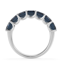 U Prong Half Eternity Emerald Cut Raha Band