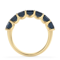 U Prong Half Eternity Emerald Cut Raha Band