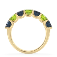 U Prong Half Eternity Emerald Cut Raha Band