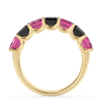 U Prong Half Eternity Emerald Cut Raha Band