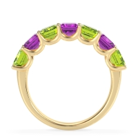 U Prong Half Eternity Emerald Cut Raha Band