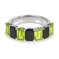 U Prong Half Eternity Emerald Cut Raha Band