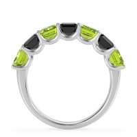 U Prong Half Eternity Emerald Cut Raha Band