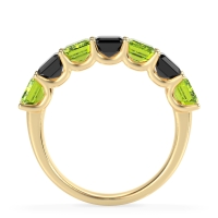 U Prong Half Eternity Emerald Cut Raha Band