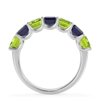 U Prong Half Eternity Emerald Cut Raha Band