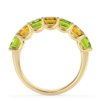U Prong Half Eternity Emerald Cut Raha Band