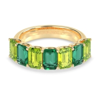 U Prong Half Eternity Emerald Cut Raha Band
