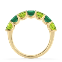 U Prong Half Eternity Emerald Cut Raha Band