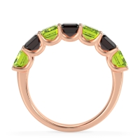 U Prong Half Eternity Emerald Cut Raha Band