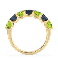 U Prong Half Eternity Emerald Cut Raha Band