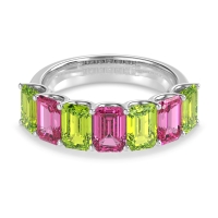 U Prong Half Eternity Emerald Cut Raha Band