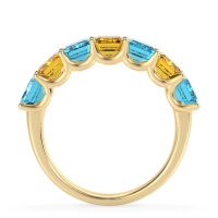 U Prong Half Eternity Emerald Cut Raha Band