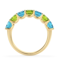 U Prong Half Eternity Emerald Cut Raha Band
