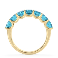 U Prong Half Eternity Emerald Cut Raha Band
