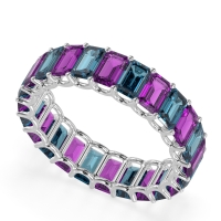 Eternity Emerald Cut U Prong Caila Band
