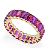 Eternity Emerald Cut U Prong Caila Band