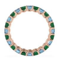 Eternity Emerald Cut U Prong Caila Band